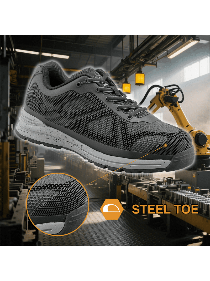 Free Shipping! Brahma Men's Steel Toe Athletic Work Shoes