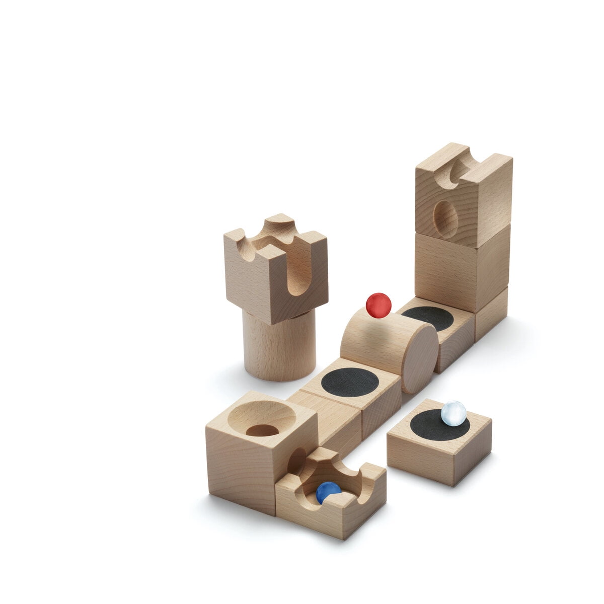 Cuboro Jump, Wooden Marble Track Extra Set for Kids, Indoor Toy