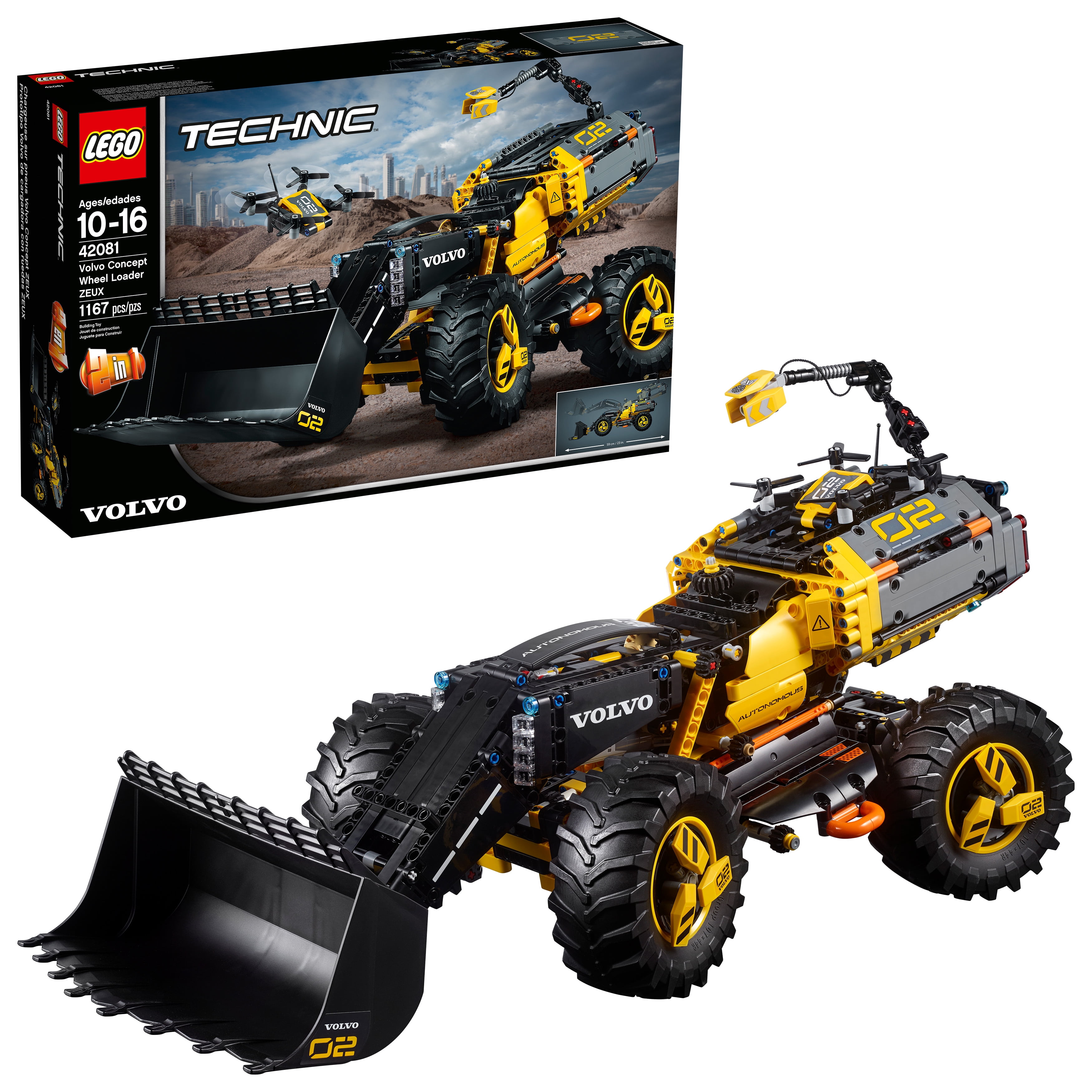 LEGO Technic Volvo Concept Wheel Loader ZEUX 42081 - Walmart.com