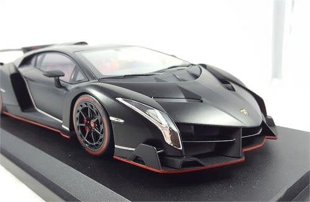 Lamborghini Veneno in Matt Black Diecast Model in 1:18 Scale by