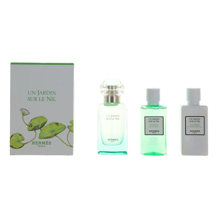 Hermes Un Jardin Sur Le Nil , 3 Pc Gift Set 1.6oz EDT Spray, 1.35