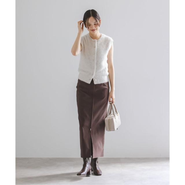 コンフォートジャージーライクタイトスカート ブラウンD 34 NOBLE 追加
