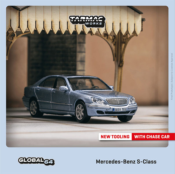 T64G-072-BL 1/64 Mercedes-Benz S-Class Horizon Blue Metallic