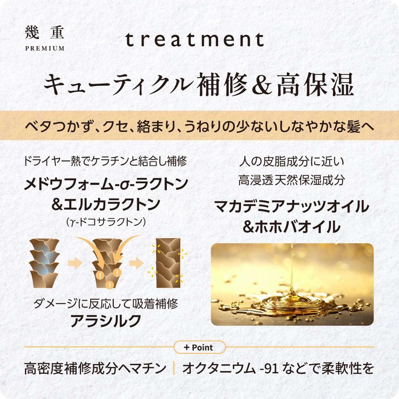 ギフト 】幾重 プレミアム シャンプー＆トリートメント＆ヘアオイル