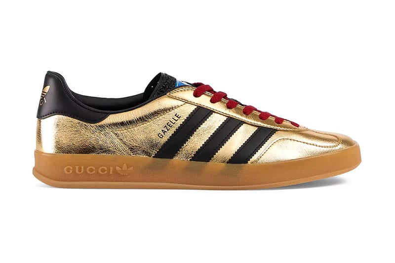 Gucci x adidas Gazelle Metallic Gold & Pink Velvet | Hypebeast