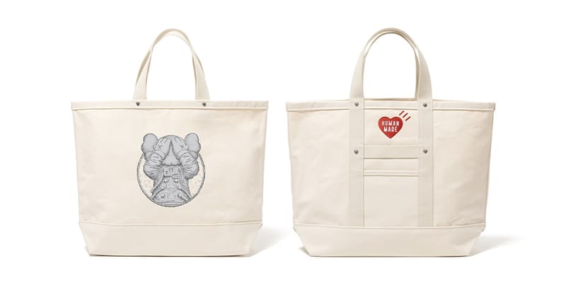 KAWS HUMAN MADE Drop Limited Edition Tote Bag | Hypebeast
