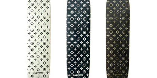 ルイ・ヴィトンにインスパイアされたシュプリームのスケートデッキが約