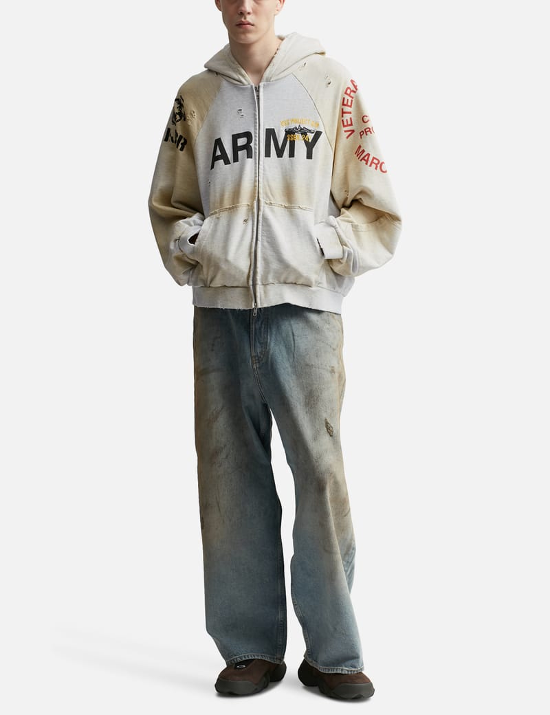 PROJECT G/R - Reconstructed Folded Zip Hoodie | HBX