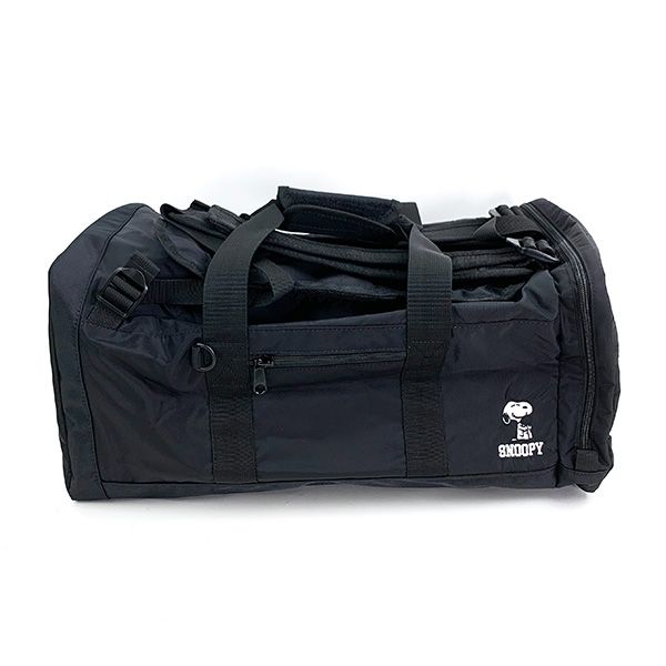 スヌーピー ボストンリュック ブラック ロゴ PEANUTS リュック 通勤