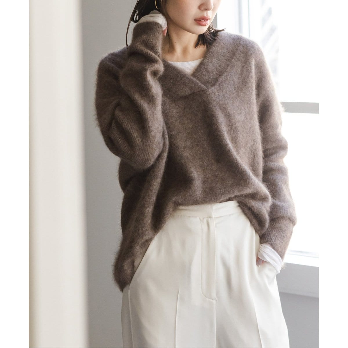 ○ファーニットVネックプルオーバー | ノーブル(Noble) | マルイウェブ