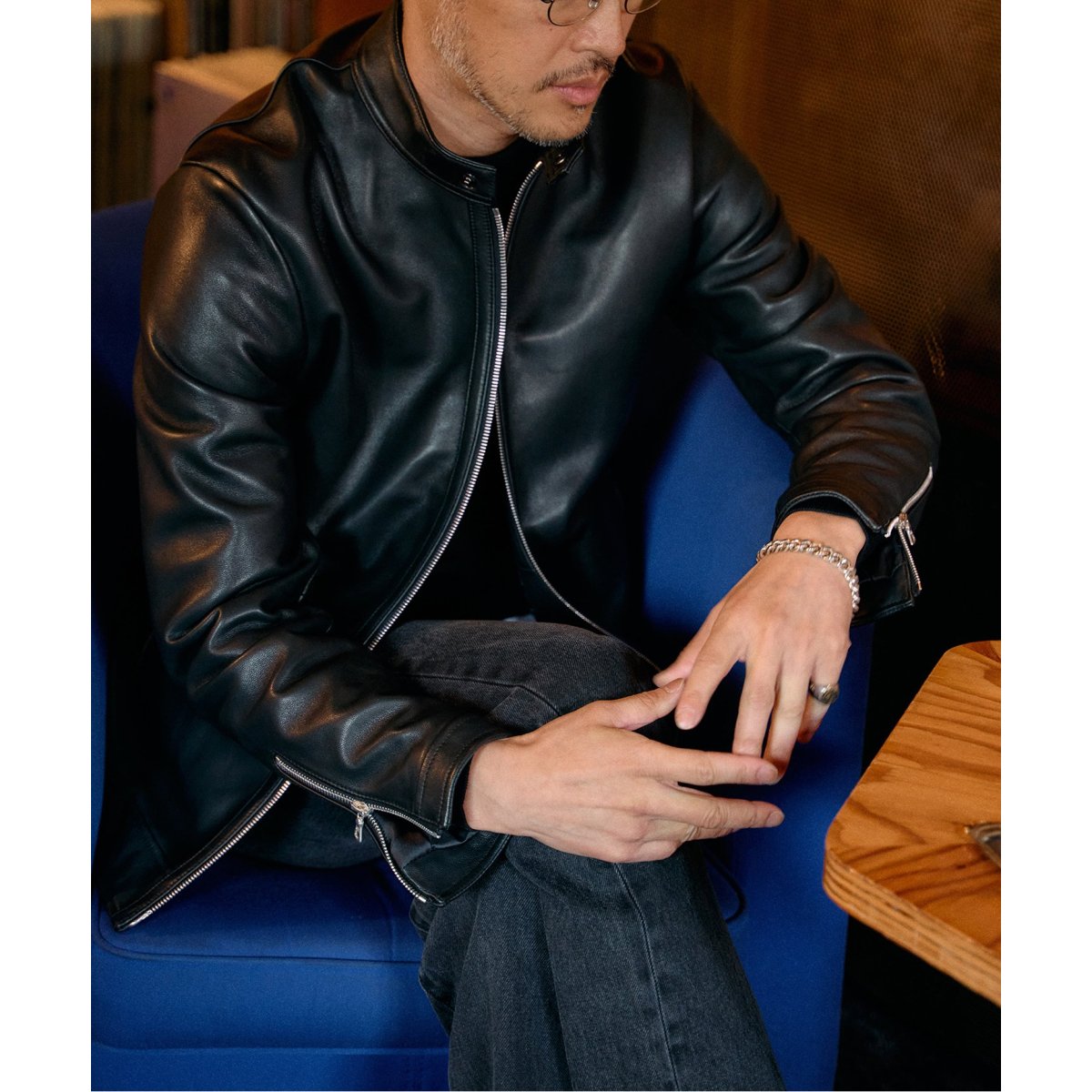 シープレザー シングルライダースジャケット | エディフィス(EDIFICE