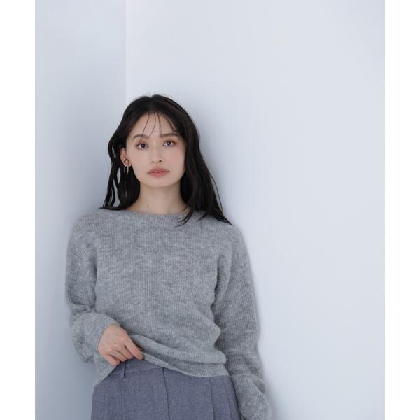 アルパカ混クルーネックニット | ナチュラルビューティーベーシック