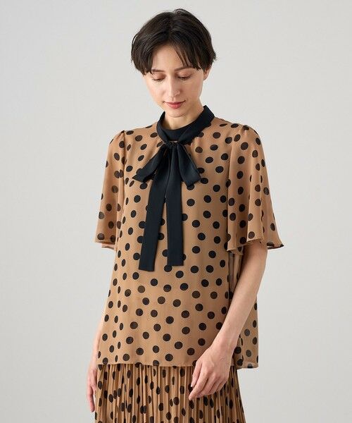 セール】 【セットアップ対応商品】ポルカドットボウタイ ブラウス