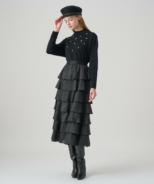 ブライトローンティアード スカート （ロング・マキシ丈スカート