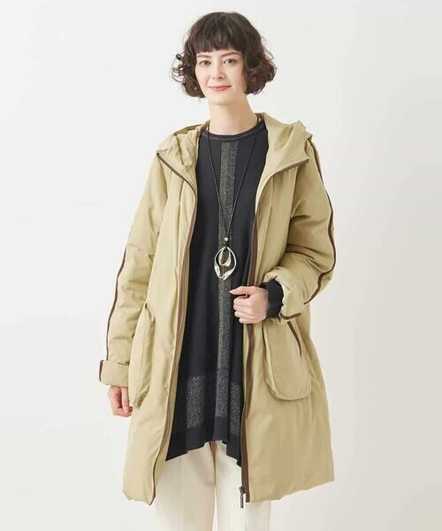 セール】 ラインアクセントライトダウンコート （ダウンジャケット