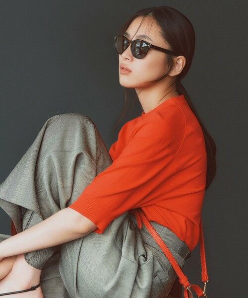 セール】 【洗える】ヴィスコースストレッチ 半袖 ニット （ニット