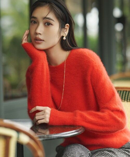 フォックスカシミヤファー ショート丈 ニット （ニット・セーター