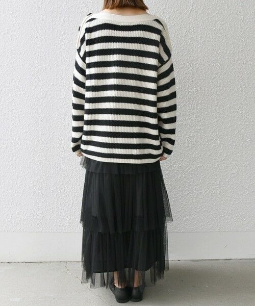 セール】 SHIPS any: AQUA カシミヤ ミックス ボートネック ニット