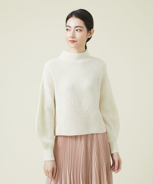 ウールカシミヤボトルネックプルオーバー （ニット・セーター