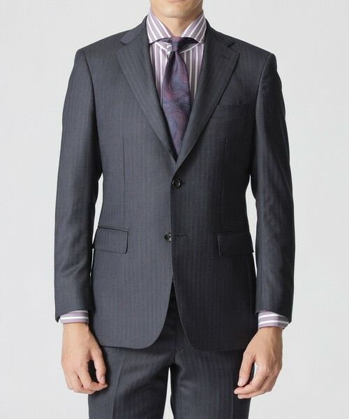 セール】 【EASTGATE MODEL】カシミヤブレンドストライプスーツ