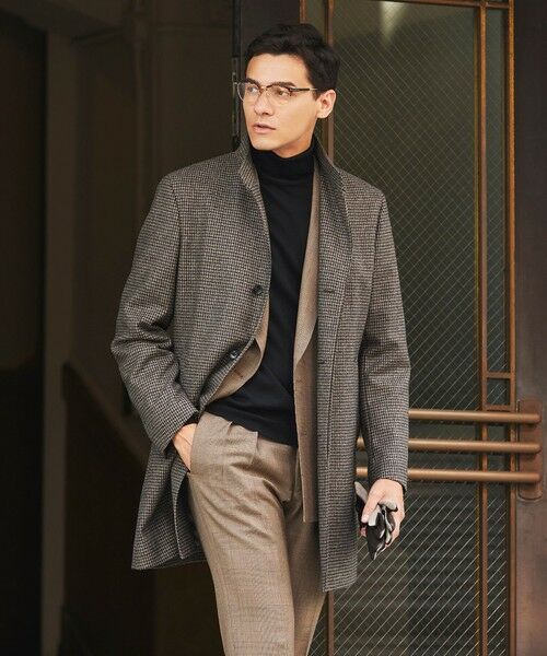 セール】 【新色登場】ウールカシミヤウーステッドスタンドカラー