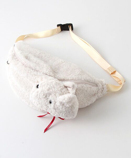 セール】 【アウトレット】ぬいぐるみコサージュ付きウエストバッグ