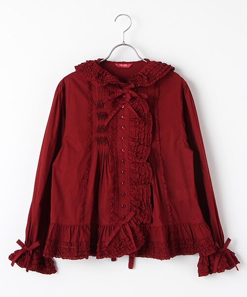 セール】 うさぎの耳付きフードブラウス （シャツ・ブラウス）｜PINK