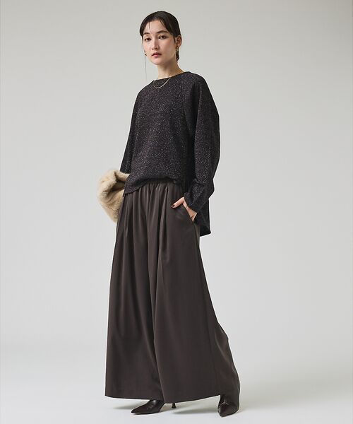 セール】 【大人の上品なスウェット】ラメスウェットプルオーバー