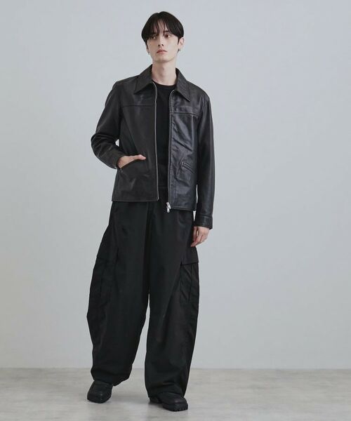 セール】 【本革】レザースポーツジャケット （レザーブルゾン