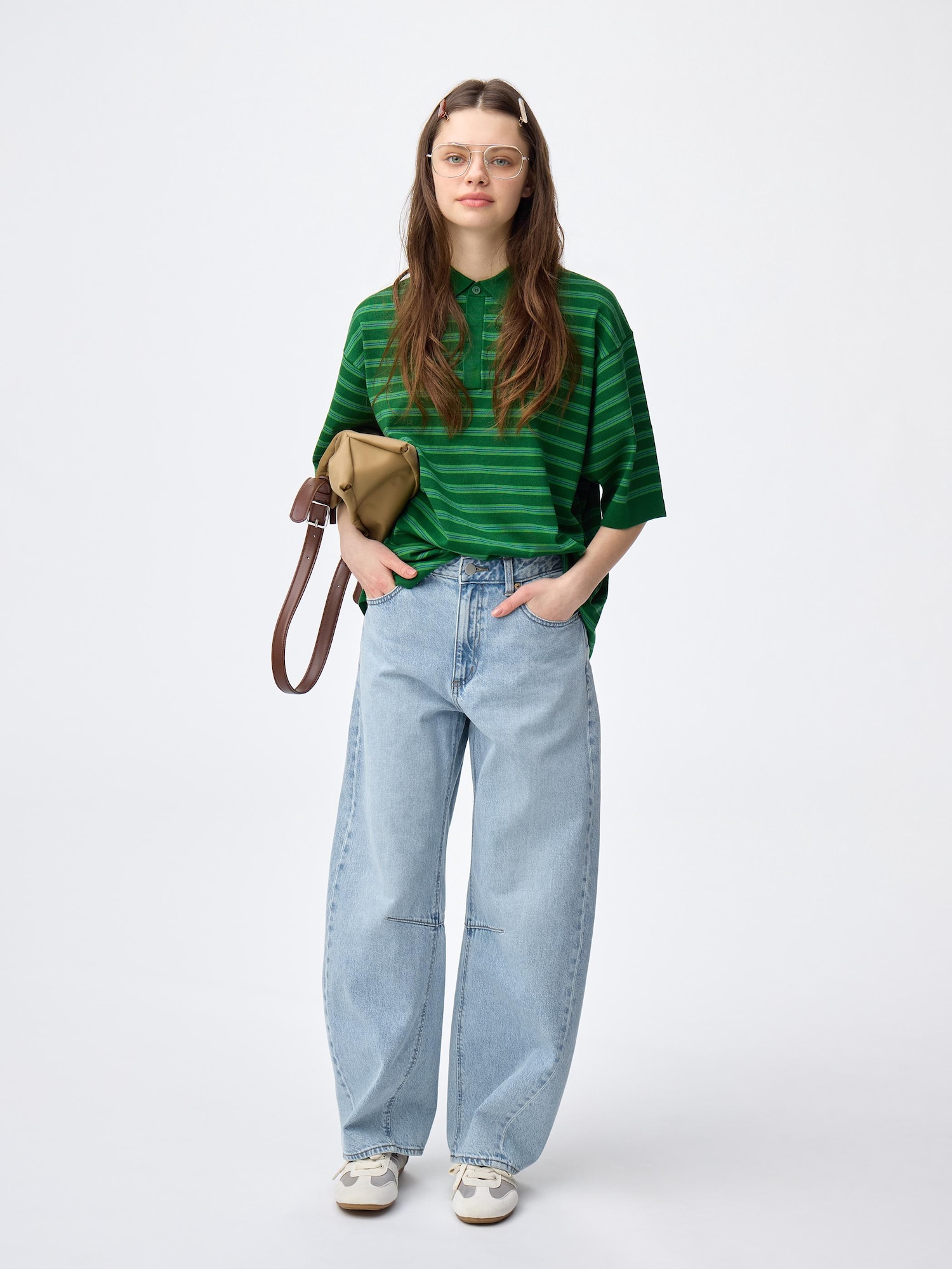 GU公式 | バレルレッグジーンズ(丈標準71.0～75.0cm)