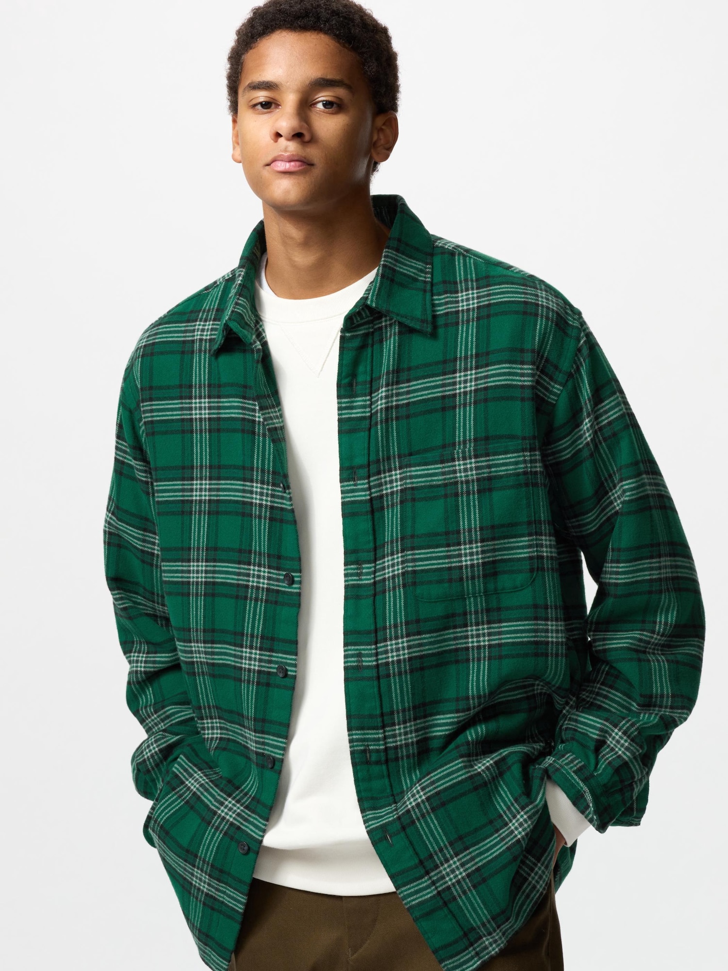 ユニクロ公式 | フランネルシャツ/チェック