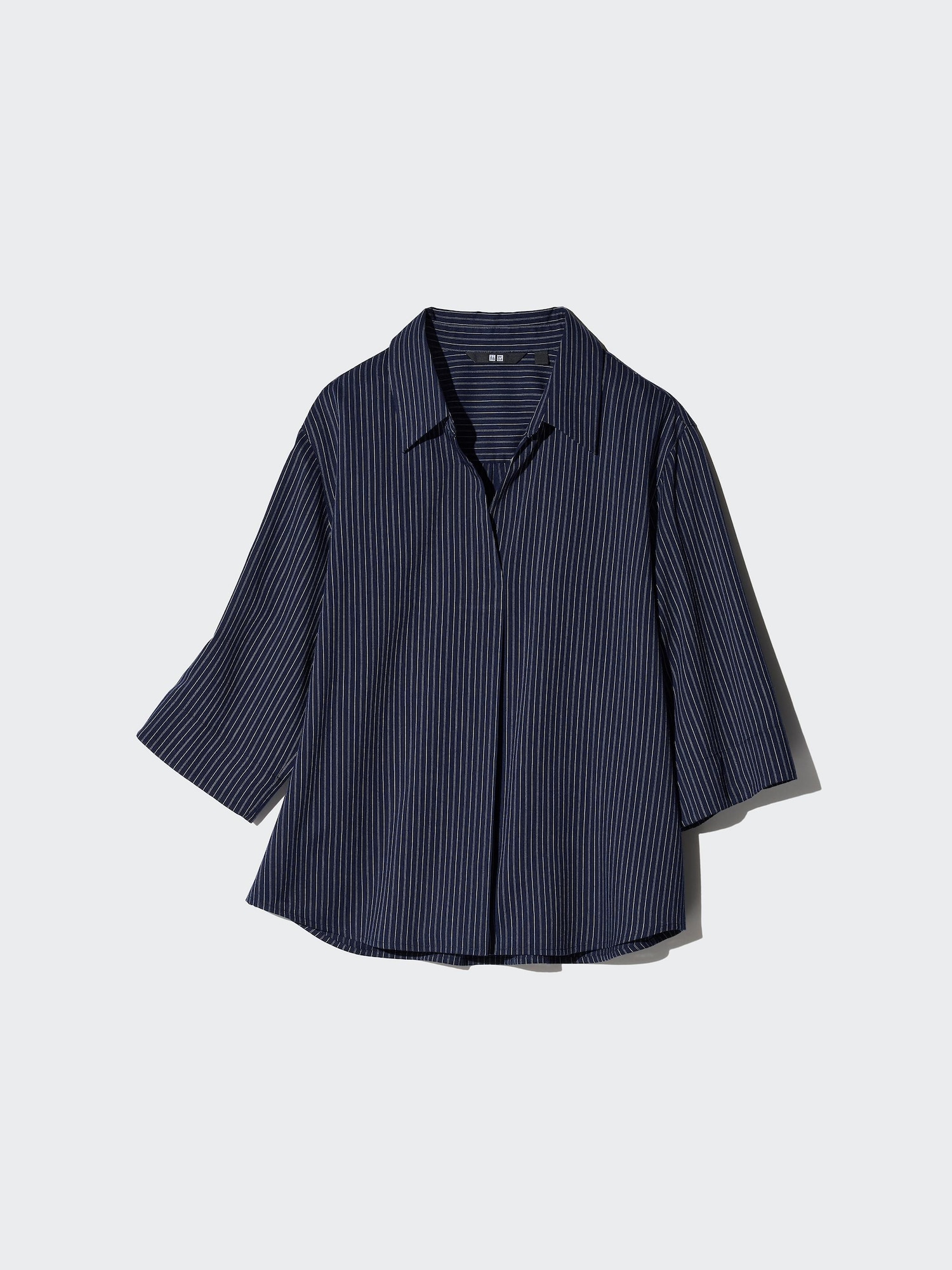 WOMEN レーヨンスキッパーブラウス/ストライプ/7分袖 | UNIQLO UNIFORM