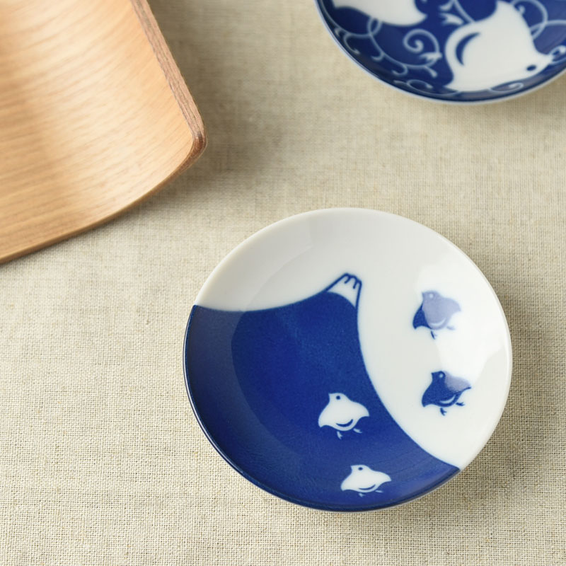 千鳥づくし 9.5cm豆皿 富士千鳥[美濃焼] - カフェ食器通販のお店・プチ