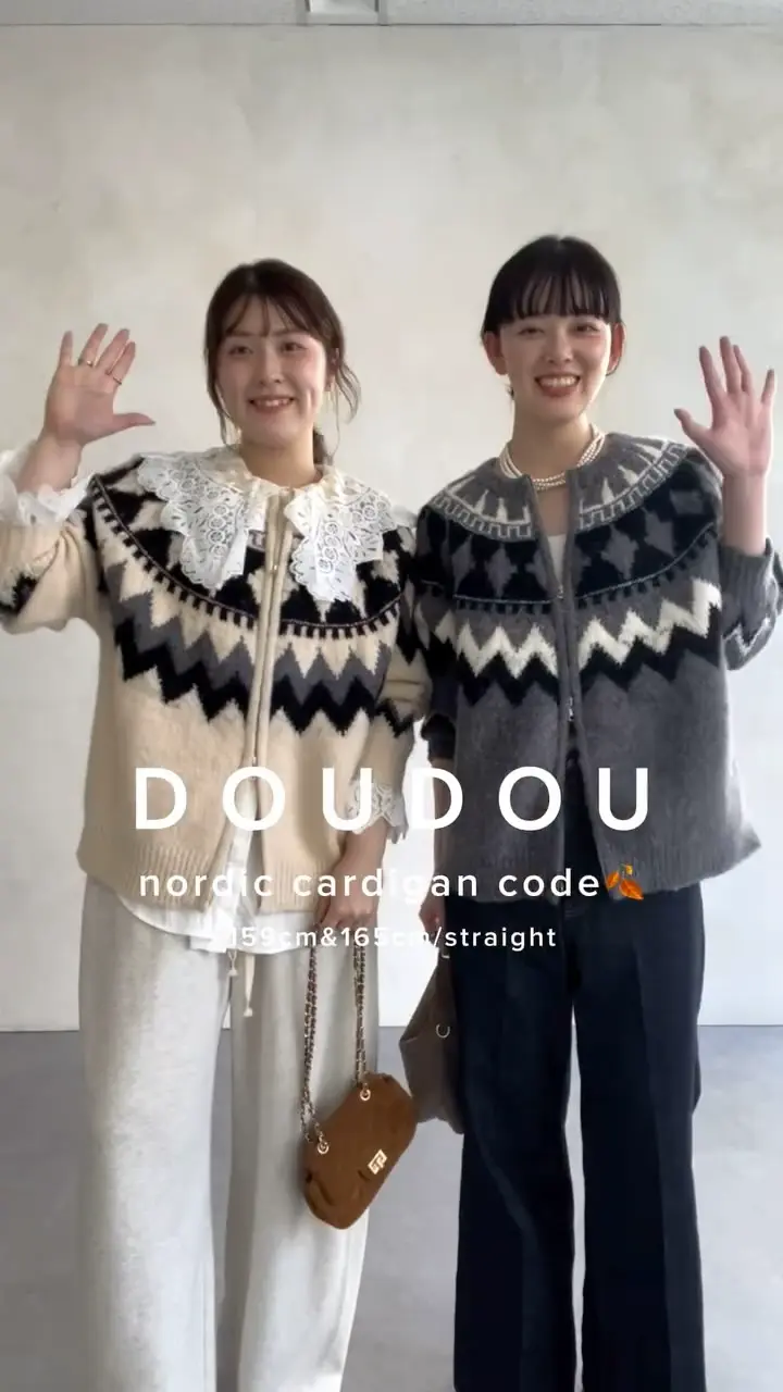 11/20(木)12:00～ 完売カラー再販売開始】ノルディック柄ジップニット