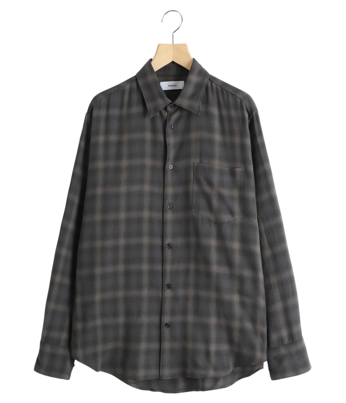 REGULAR COLLAR SHIRT -SUPER 140s 2/96 WOOL VIYELLA- | marka(マーカ