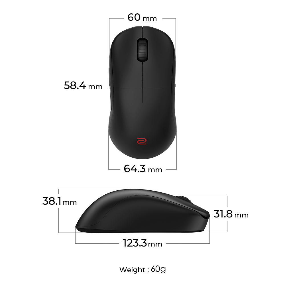 ZOWIE U2-DW 4K Wireless Mouse for Esports | ZOWIE US