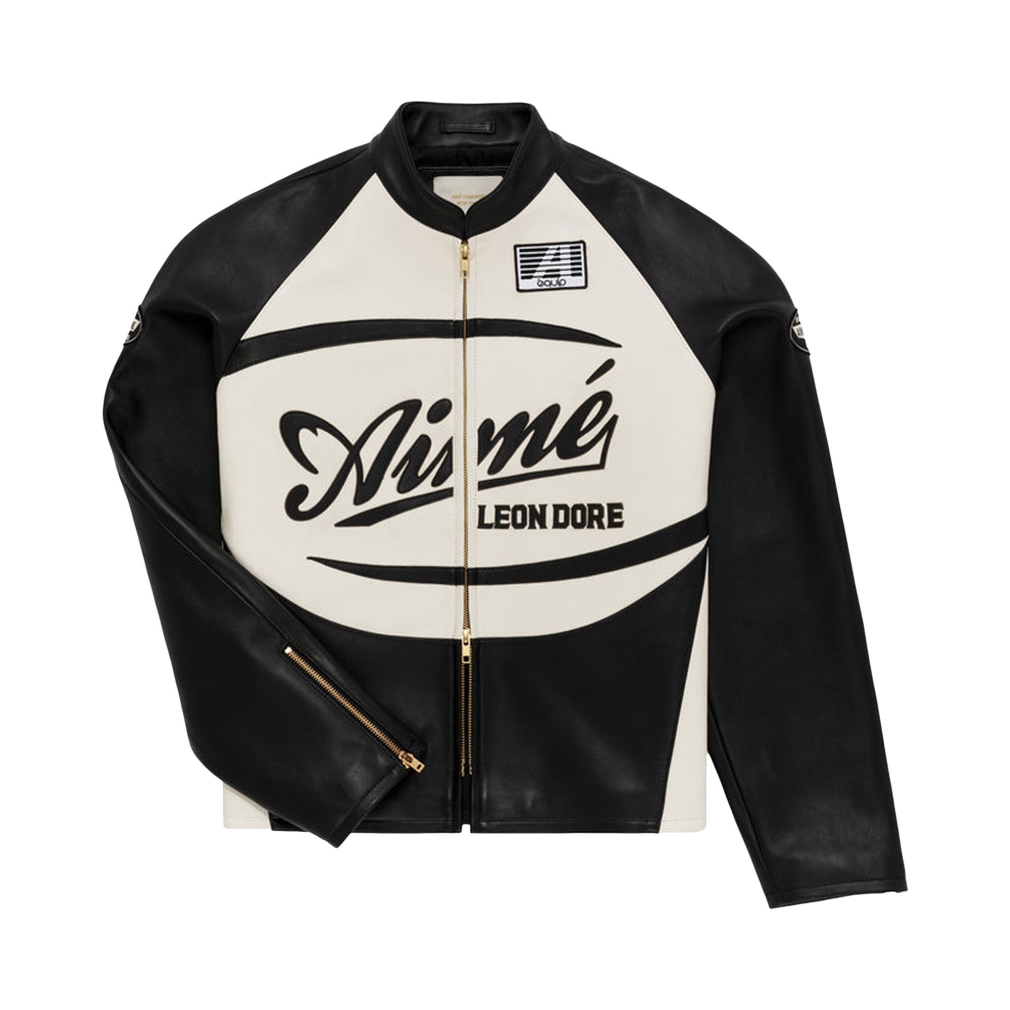 Buy Aimé Leon Dore Leather Café Racer Jacket 'Jet Black