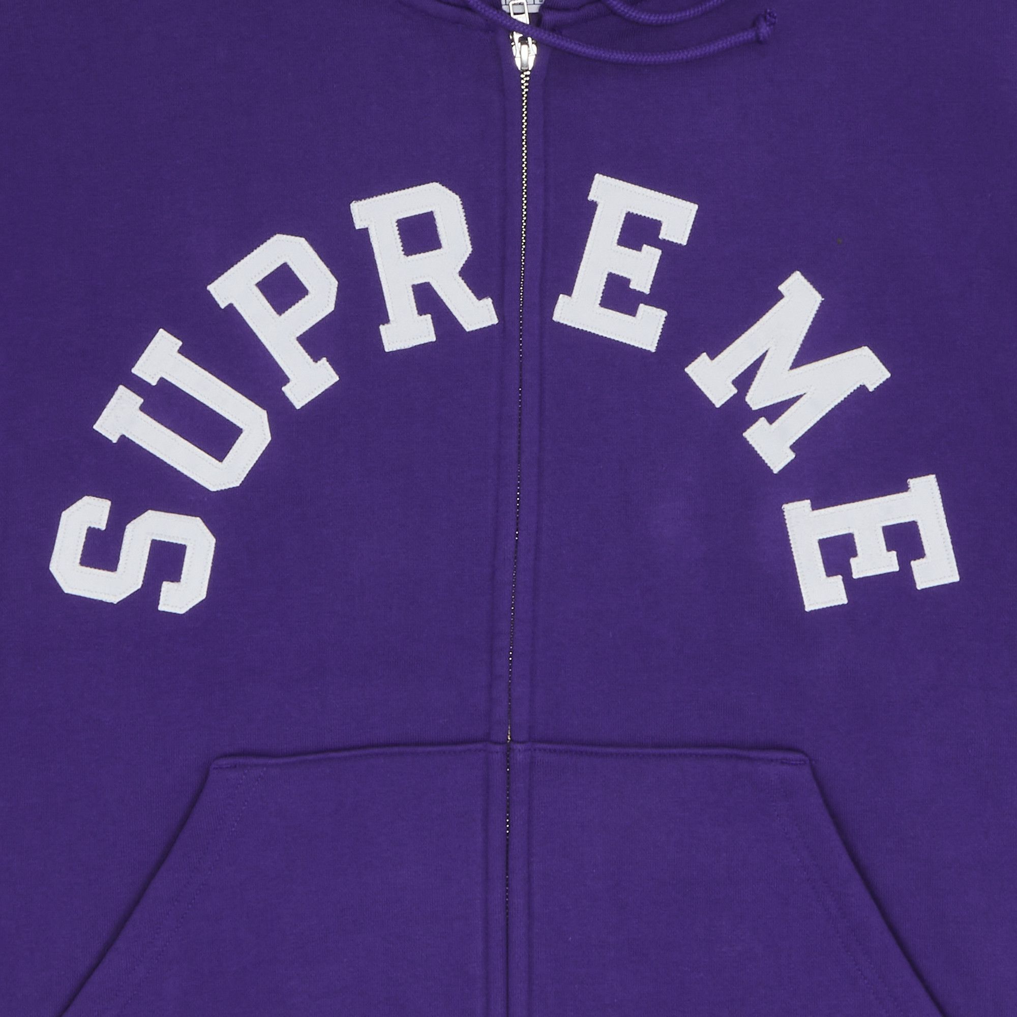 Buy Supreme x Champion Zip Up Hooded Sweatshirt 'Purple