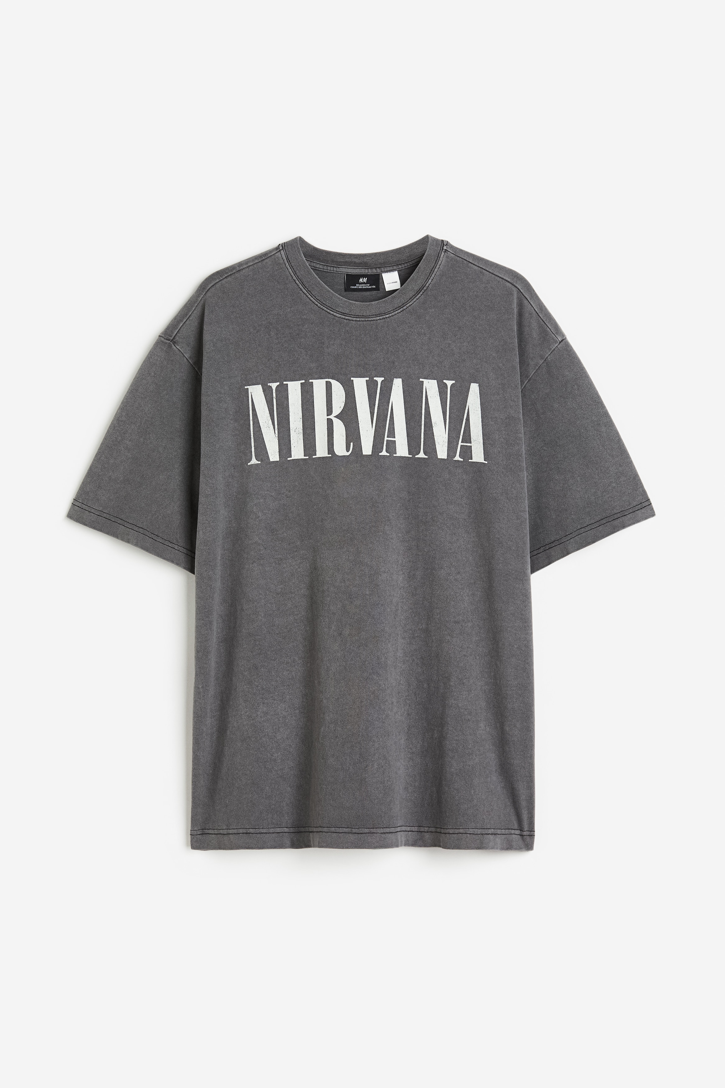 ルーズフィット プリントTシャツ - ダークグレー／Nirvana - Men | H&M JP
