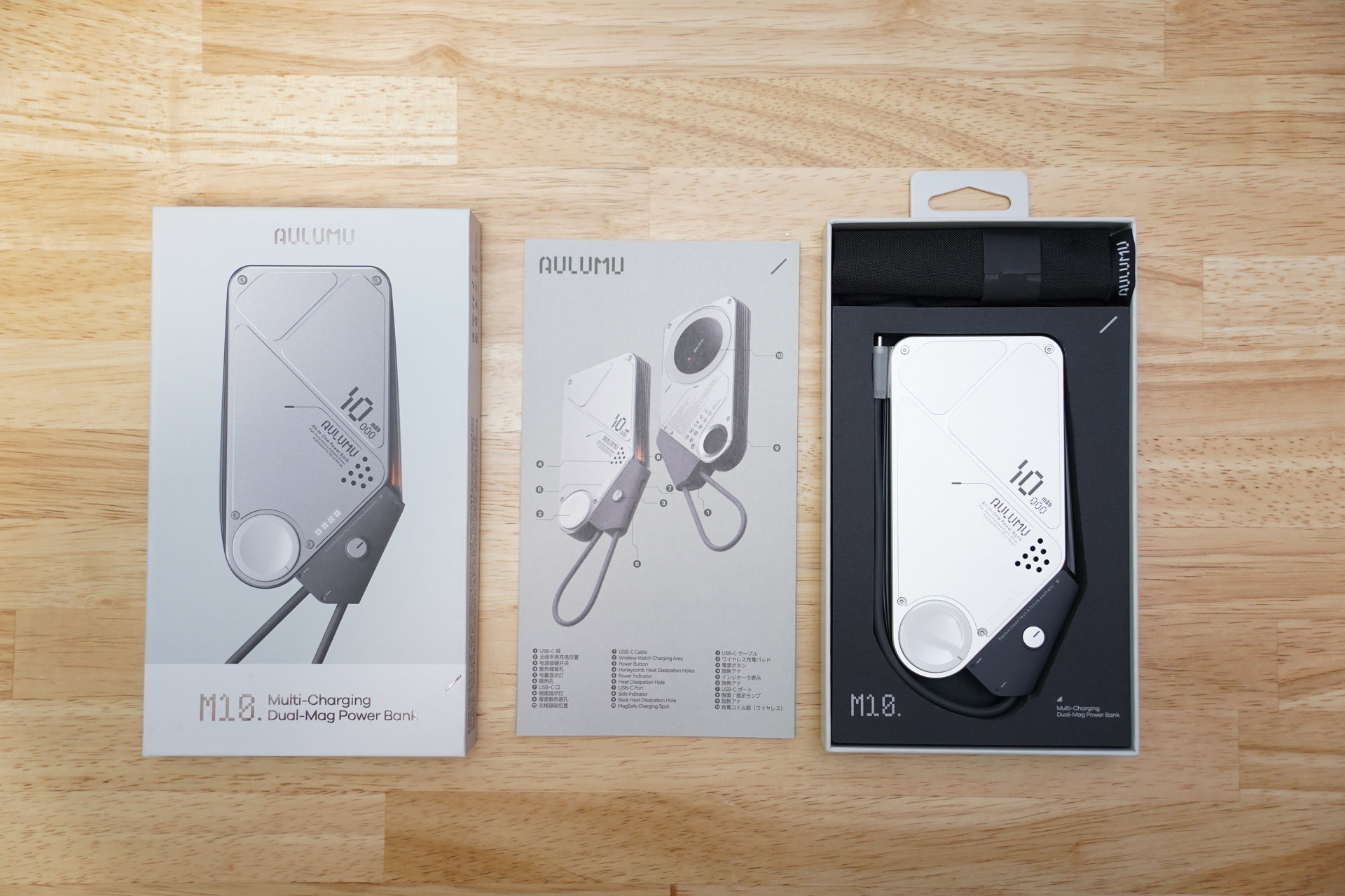 Apple Watchも充電できるAulumuの3in1モバイルバッテリー「M10」を試す