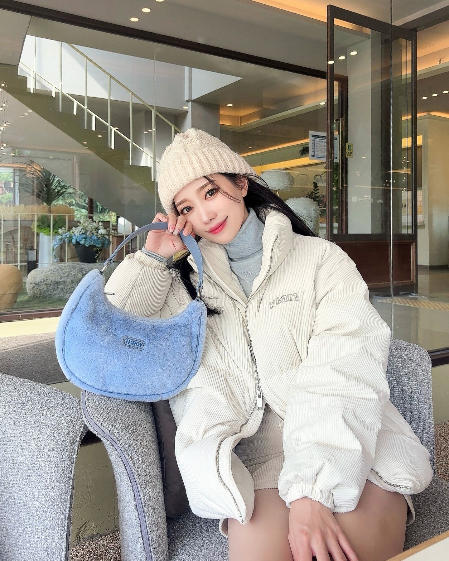 MUSINSA公式 | NDY コーデュロイダウンジャケットアイボリー