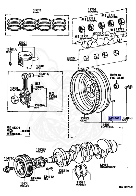90250-08054 - Toyota - Pin, Straight (for Manual Transmission Case