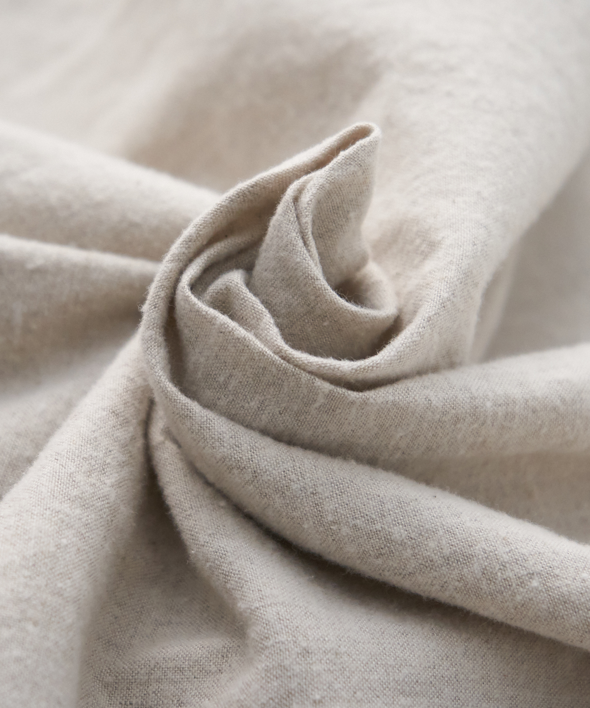 UpcycleLino] 起毛リネン レギュラーカラーシャツ｜nest Robe