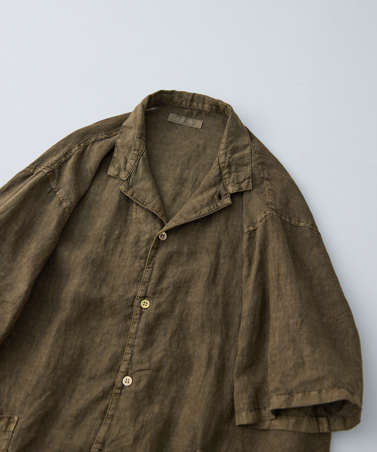 リネン ピグメントバイオ 半袖 カバーシャツ｜nest Robe / CONFECT