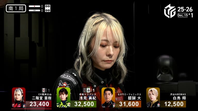 Mリーグ - ベストコレクション - 二階堂亜樹:12/15 1G 南1 舞姫の盗賊