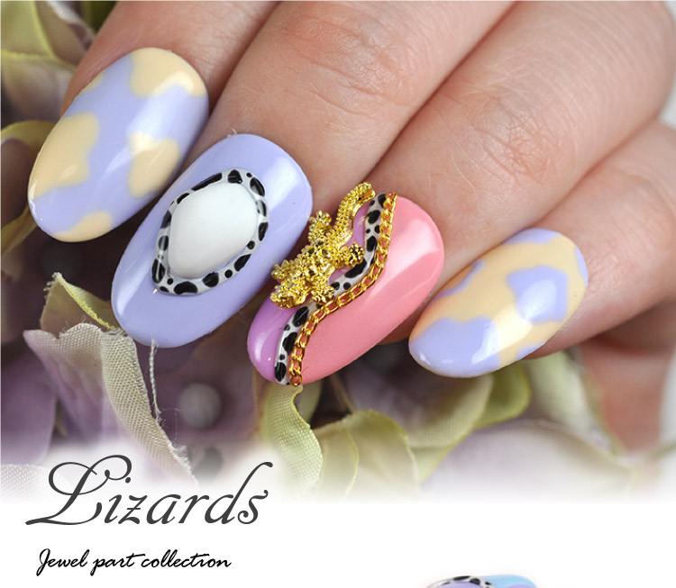 楽天市場】トカゲ ネイルパーツ メタルパーツ ネイルアート ネイル
