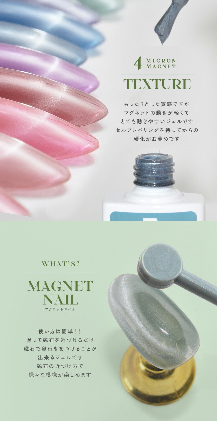 4ミクロン 超微粒 マグネットネイル 5ミクロンを超える細かさ まるで