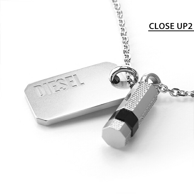 ディーゼル ネックレス DIESEL チェーン ステンレススチール プレート