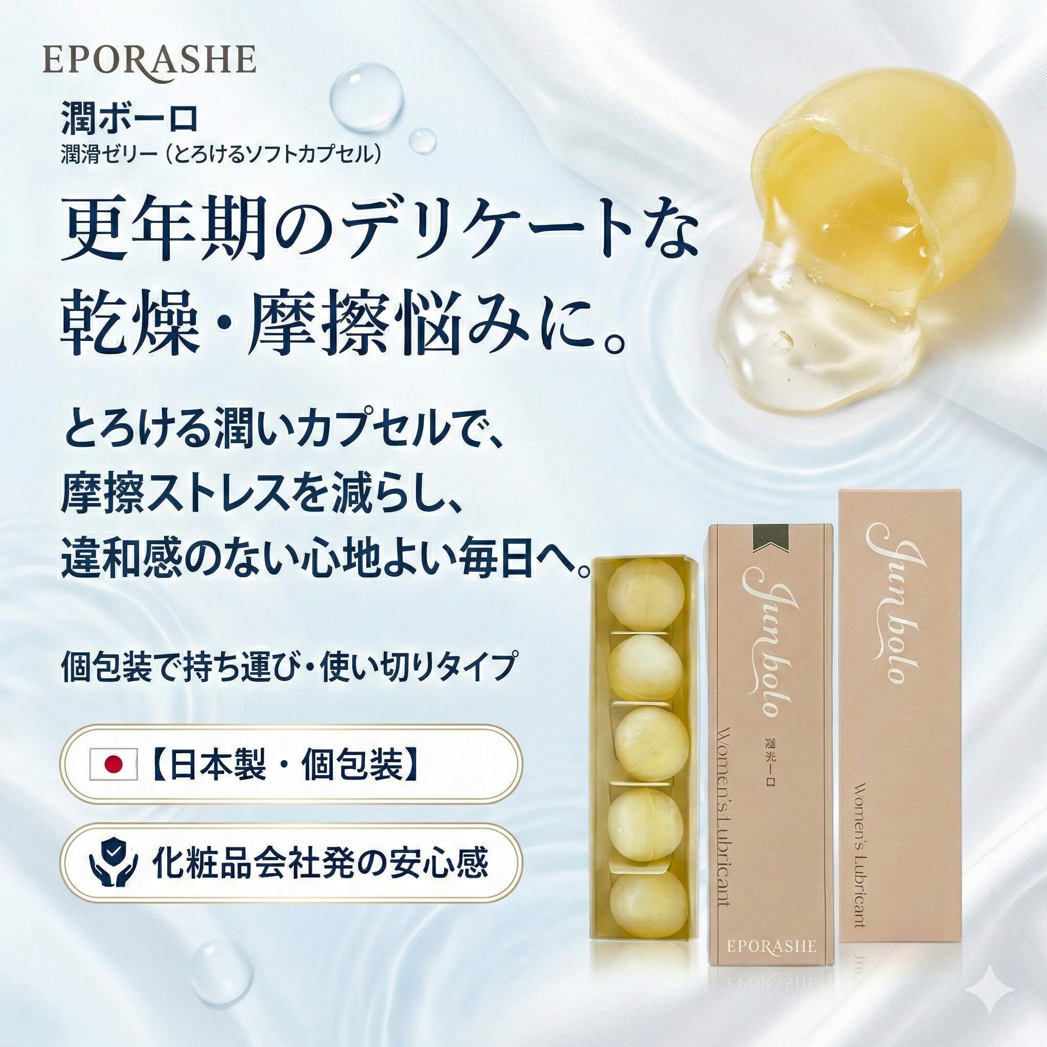 楽天市場】日本製 潤ボーロ 潤滑ゼリー 女性用 潤滑ローション 個包装