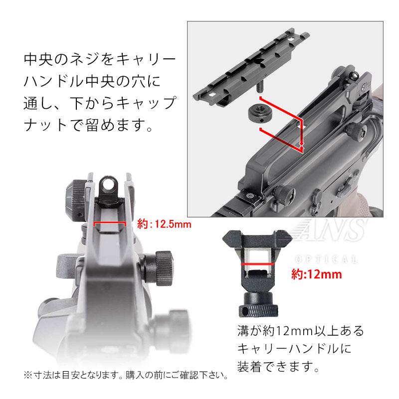 楽天市場】ANS Optical M4/M16 キャリングハンドル ＆ 20mmレイル